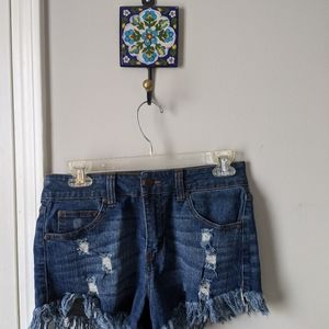 Elan high-waisted Jean shorts